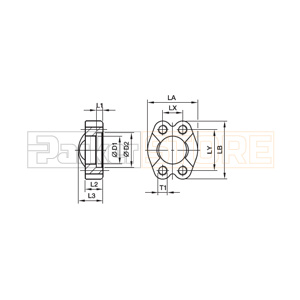 FUSM Фланцевые крепления SAE с метрич. резьбовыми отверстиями