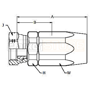 292NC – Внутренний вертлюжного соединения по стандарту BSP (конус 60°)